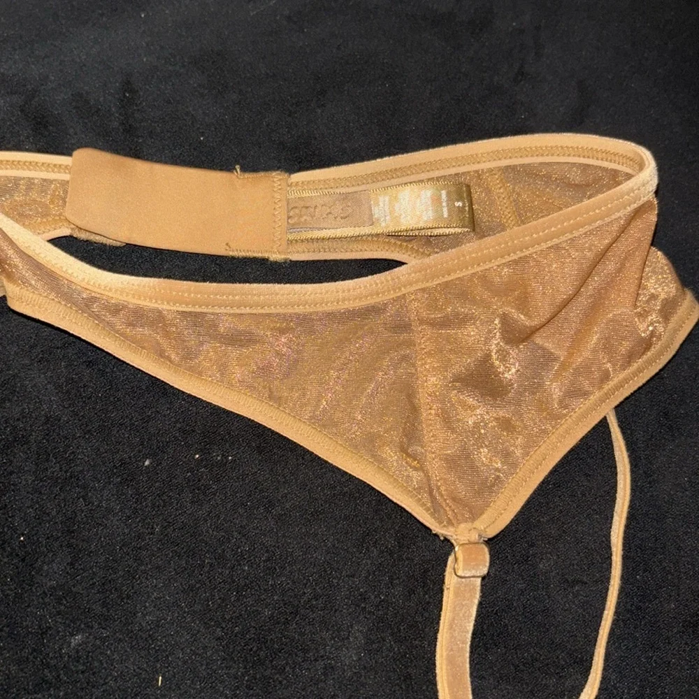 SKIMS Tan Gold Garter Belt small adjustable intimate wear